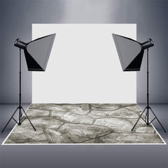 Aperturee - Retro Realistic Grey Stone Texture Rubber Floor Mat