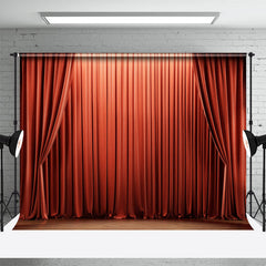 Aperturee - Retro Red Theater Curtain Stage Photo Booth Backdrop