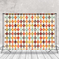 Aperturee - Retro Rhombus Lattice Pattern Cake Smash Backdrop