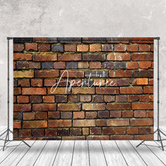 Aperturee - Retro Rustic Red Brick Wall Backdrop For Photoshoot