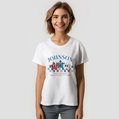 Aperturee - Retro Star Custom 4th Of July Family Reunion T-Shirt