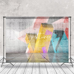 Aperturee - Retro Stereoscopic Room Graffiti Wall Photo Backdrop