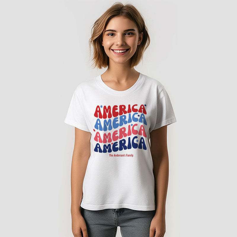 Aperturee - Retro Vintage 4th of July Family Gathering T-Shirt