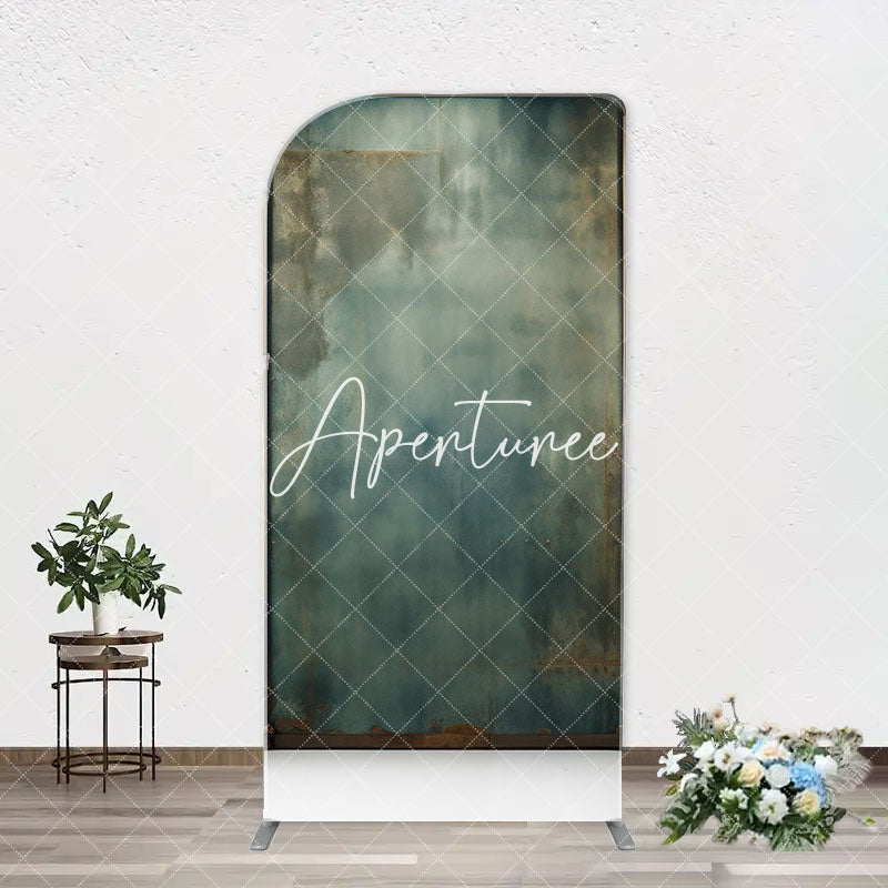 Aperturee - Retro Wall Green Arch Backdrop Cover For Photography