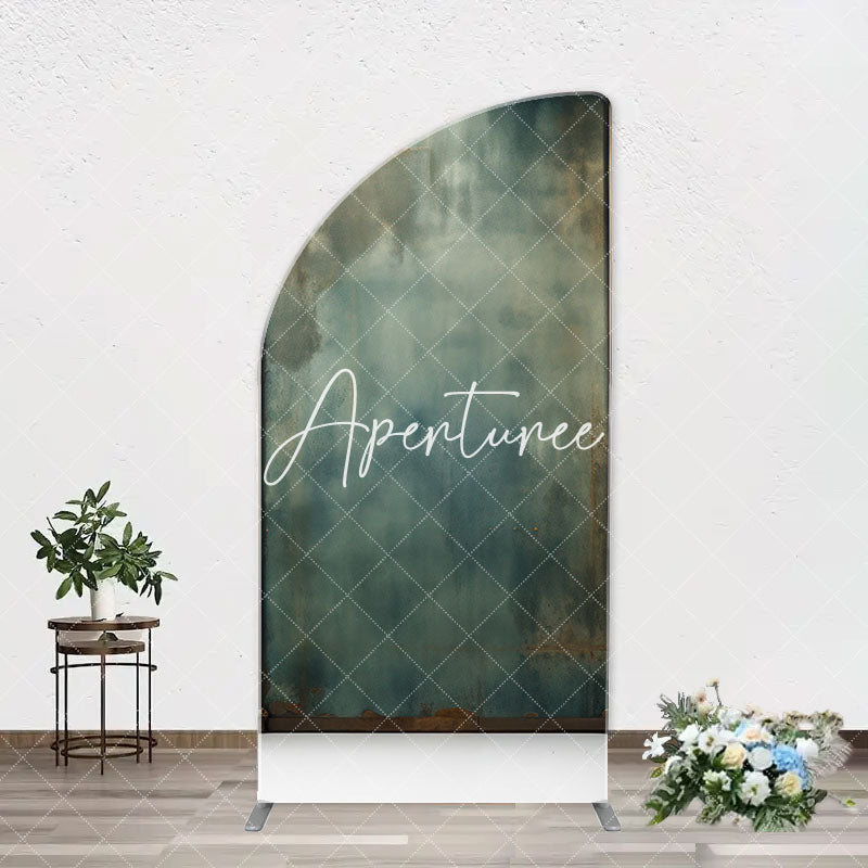 Aperturee - Retro Wall Green Arch Backdrop Cover For Photography