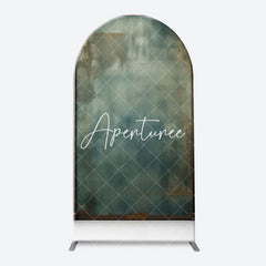 Aperturee - Retro Wall Green Arch Backdrop Cover For Photography