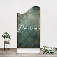 Aperturee - Retro Wall Green Arch Backdrop Cover For Photography