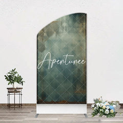 Aperturee - Retro Wall Green Arch Backdrop Cover For Photography