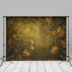 Aperturee - Retro Yellow Floral Abstract Fine Art Photo Backdrop