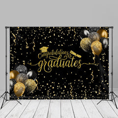 Aperturee - Ribbon Balloons Happy Graduation Photo Backdrop