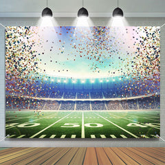 Aperturee - Ribbons Sky Football Field Winner Sport Backdrop