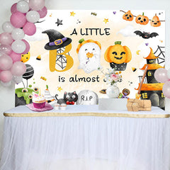 Aperturee - Rip Cute Pumpkin Boo Halloween Baby Shower Backdrop