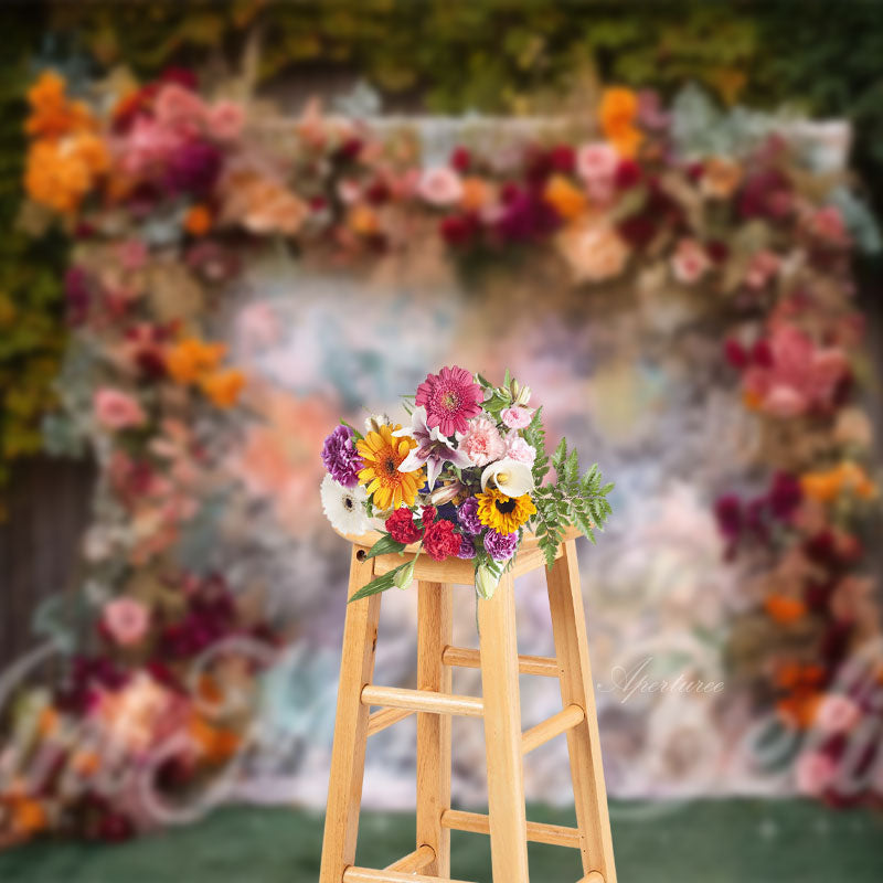 Aperturee - Romantic Canvas Tracery Wall Photo Shoot Backdrop