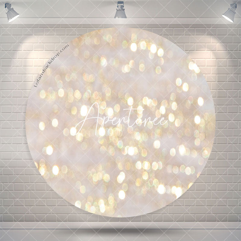 Aperturee Romantic Glitter Bokeh Circle Hoilday Party Backdrop