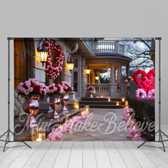 Aperturee - Romantic Rose Candle Path Valentines Day Backdrop