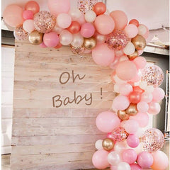 Aperturee Rose Gold 125 Pack DIY Balloon Arch Kit | Garland Party Decorations - Pink