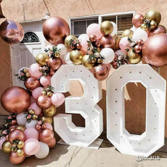 Aperturee Rose Gold 148 Pack Balloon Arch Kit | Party Decorations - White