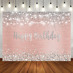 Aperturee - Rose Gold And Silver Bokeh Happy Birthday Backdrop