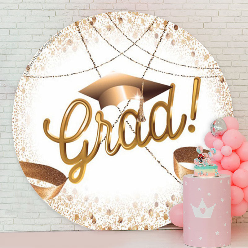 Aperturee - Rose Gold Gleam String Round Grad Backdrop Cover