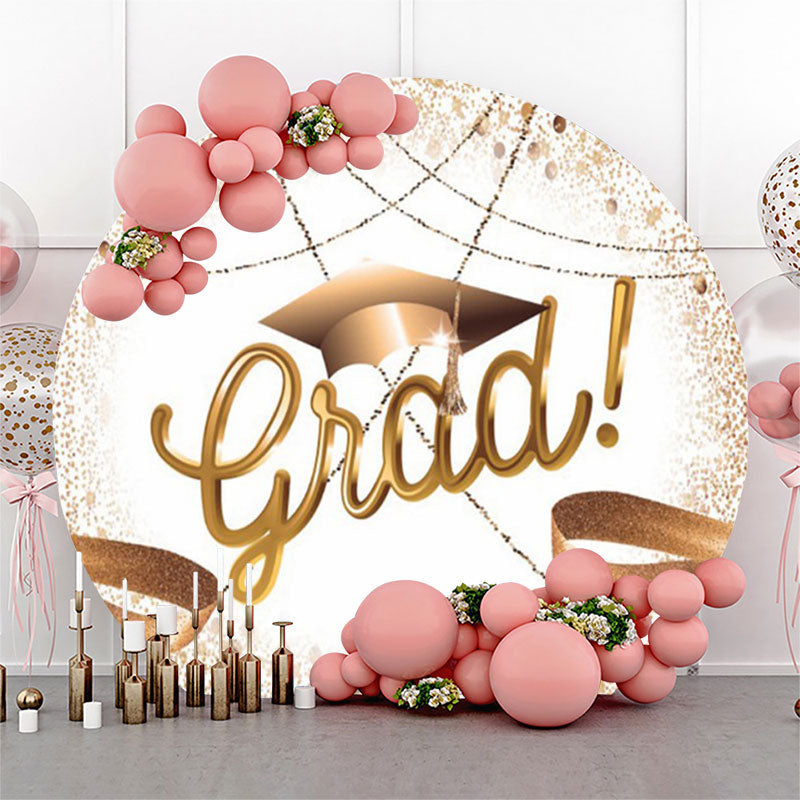 Aperturee Rose Gold Gleam String Round Grad Backdrop Cover