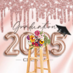 Aperturee - Rose Gold Graduation Class Of 2025 Photo Backdrop