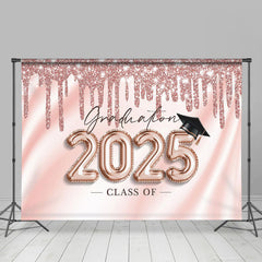 Aperturee - Rose Gold Graduation Class Of 2025 Photo Backdrop