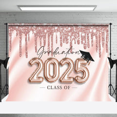 Aperturee - Rose Gold Graduation Class Of 2025 Photo Backdrop