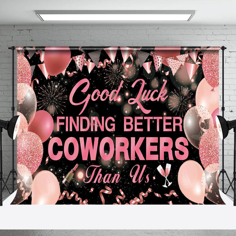 Aperturee - Rose Gold Sparkle Finding Better Coworkers Backdrop