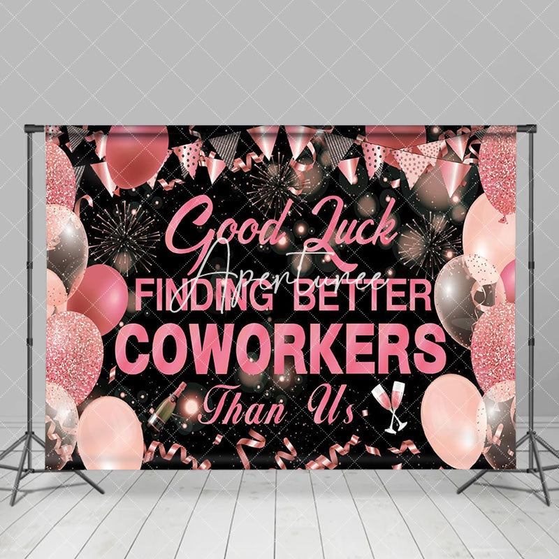 Aperturee - Rose Gold Sparkle Finding Better Coworkers Backdrop