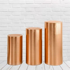 Aperturee Rose Gold Stretchy Spandex Fitted Cylinder Cover