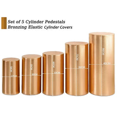 Aperturee Rose Gold Stretchy Spandex Fitted Cylinder Cover