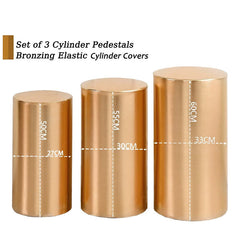 Aperturee Rose Gold Stretchy Spandex Fitted Cylinder Cover