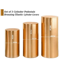 Aperturee Rose Gold Stretchy Spandex Fitted Cylinder Cover