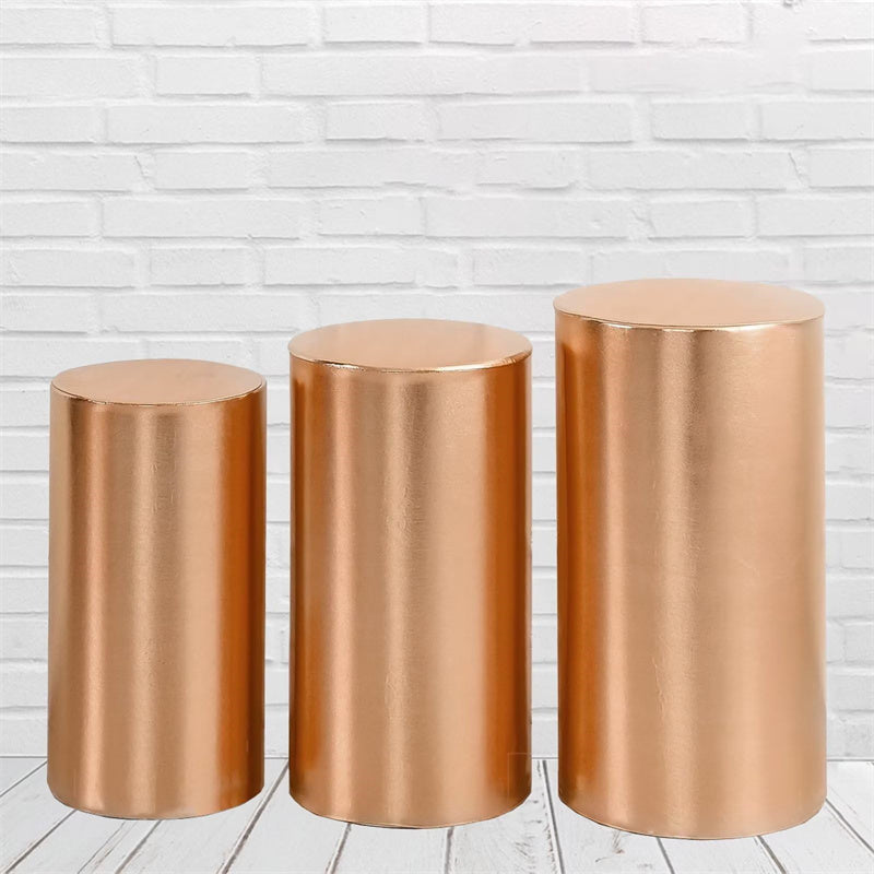 Aperturee Rose Gold Stretchy Spandex Fitted Cylinder Cover