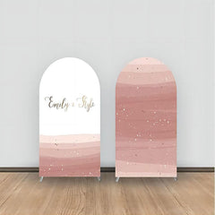 Aperturee - Rose Gold White Double Sided Wedding Arch Backdrop