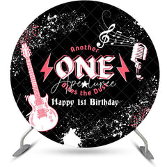 Aperturee - Round Another One Music Black 1st Birthday Backdrop