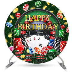 Aperturee - Round Currency Gaming Table Casino Birthday Backdrop