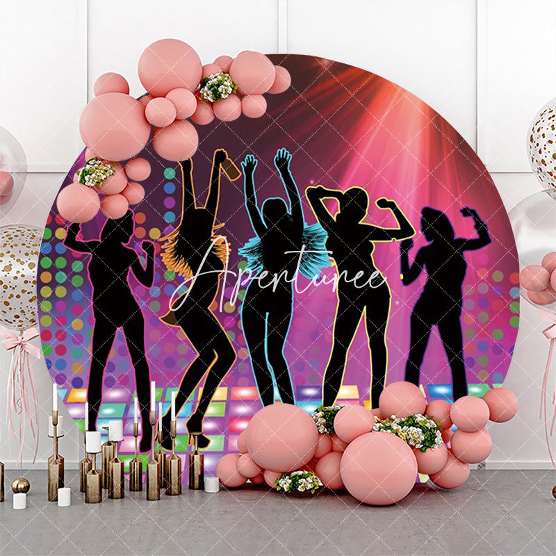 Aperturee - Round Dancing People Disco Stage Backdrop For Party