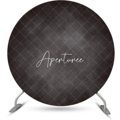 Aperturee - Round Dark Gray Abstract Gradient Birthday Backdrop