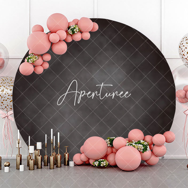 Aperturee - Round Dark Gray Abstract Gradient Birthday Backdrop