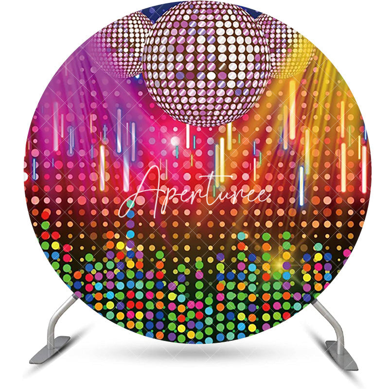 Aperturee - Round Dynamic Disco Musical Stage Party Backdrop