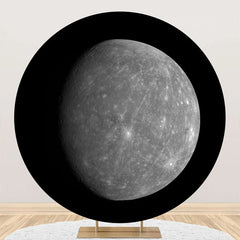 Aperturee - Round Elegant Lunar Surface Space Birthday Backdrop