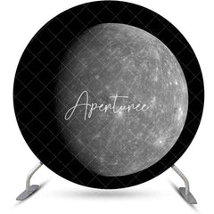 Aperturee - Round Elegant Lunar Surface Space Birthday Backdrop