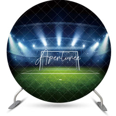 Aperturee - Round Football Stadium Light Night Birthday Bakcdrop