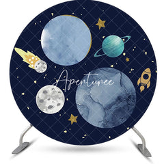 Aperturee - Round Galaxy Planet Meteorite Moon Birthday Backdrop