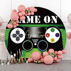 Aperturee - Round Game On Cool Gamepad Green Black Backdrop