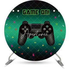 Aperturee - Round Game On Gamepad Button Green Party Backdrop