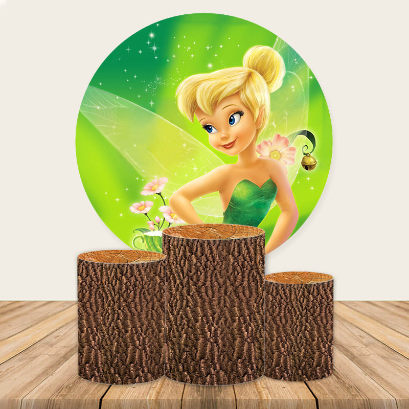 Aperturee Round Green Female Celestial Theme Wooden Backdrop Kit