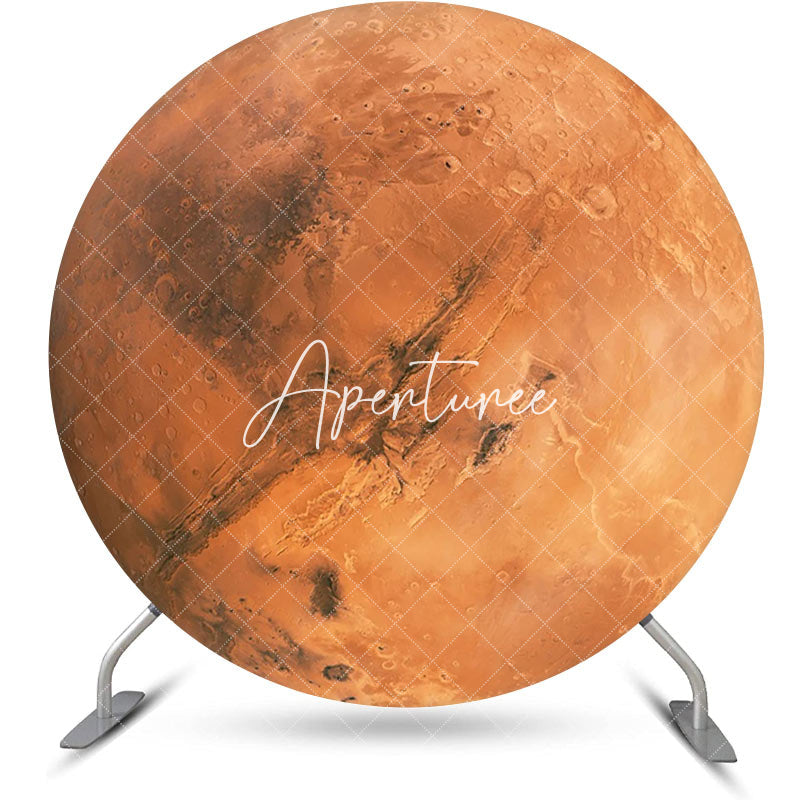 Aperturee - Round Mars Surface Texture Planet Birthday Backdrop