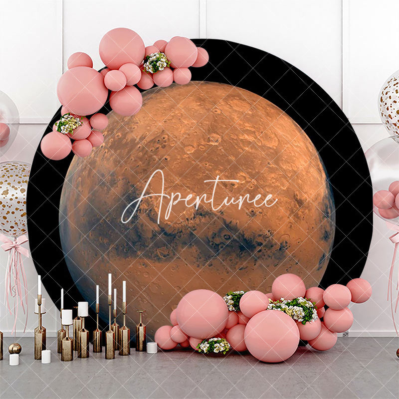 Aperturee - Round Modern Planet Photography Birthday Backdrop